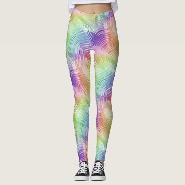 Legging ultradeluxo de onda de chuva: (Frente)