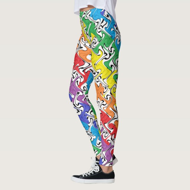Legging Um abstrato colorido (Esquerda)