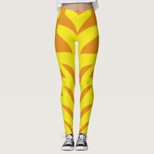 Legging Um amarelo alaranjado vibrante "Ratti_Creative_Art