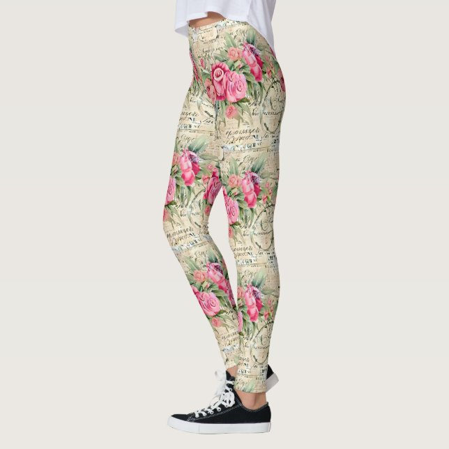 Legging Um Design francês Ephemera Series 26 (Esquerda)