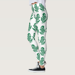 Legging Um design verde e preto cativante com um g a negri