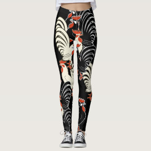 Legging Um galo branco e dois preto