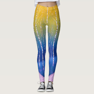 Legging Um garfo no tempo - Uma paisagem florestal