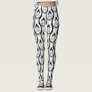Legging um padrão com uma cabeça de mandril
