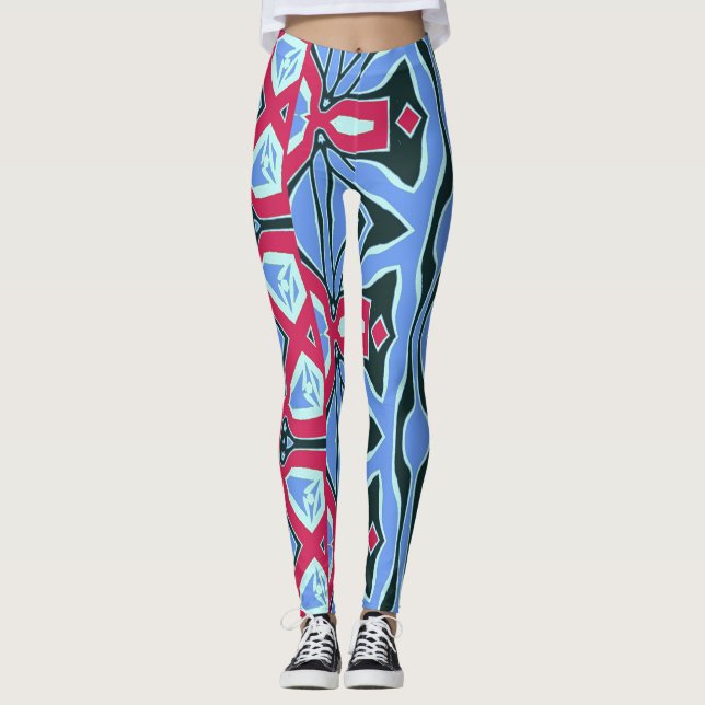 Legging Um padrão de abstrato "Ratti_Creative_Arts" (Frente)