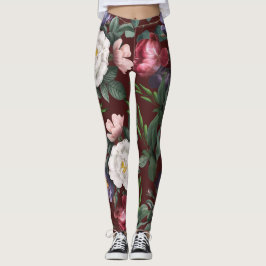 Legging Um padrão de luxo para festas de música vermelho