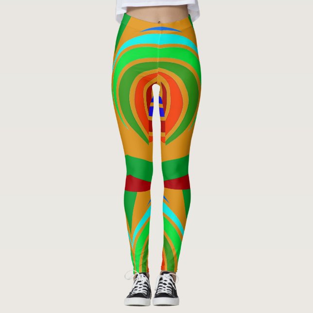 Legging Um único e fofo "Ratti_Creative_Arts" Le multicolo (Frente)