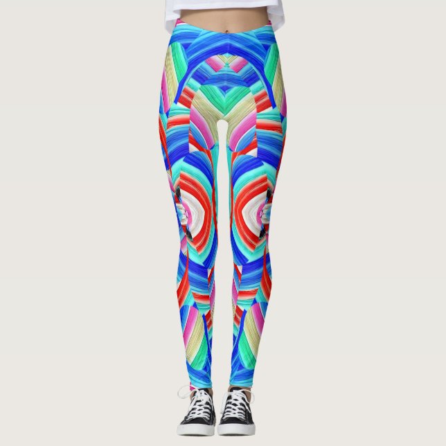 Legging Um único e fofo "Ratti_Creative_Arts" Le multicolo (Frente)