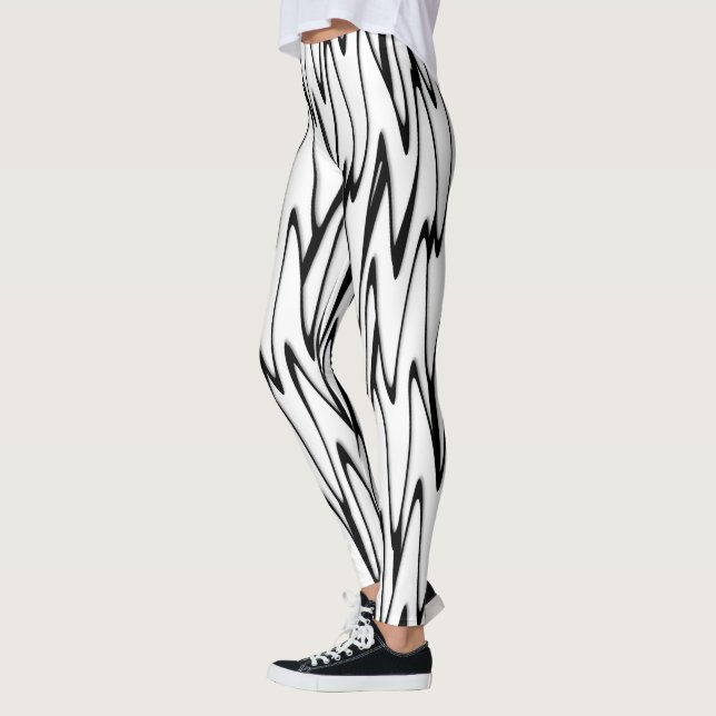 Legging Uma Arte Moderna de Linha Energética de Abstrato (Esquerda)
