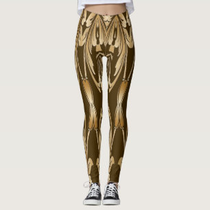 Legging Uma cor marrom fofa única "Ratti_Creative_Arts"