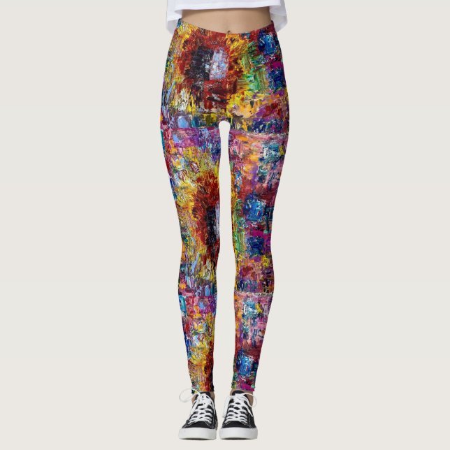 Legging Uma explosão de cor girassol (Frente)