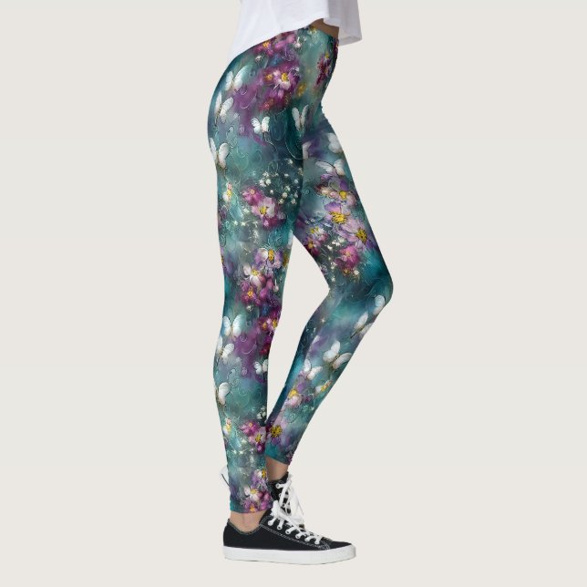 Legging Uma Série de Borboletas Místicas Design 11 (Direita)