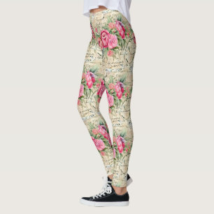 Legging Uma Série de Design de Efêmeras Francesas 26