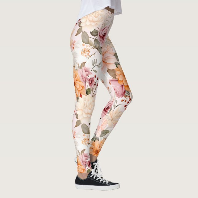 Legging Uma Série de Design Floral de Outono 2 (Direita)