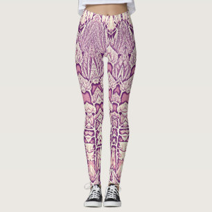 Legging Uma textura rosa vibrante "Ratti_Creative_Arts"
