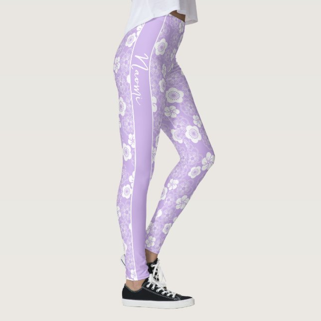 Legging Ume | padrão de ameixa tradicional japonesa em KIM (Direita)