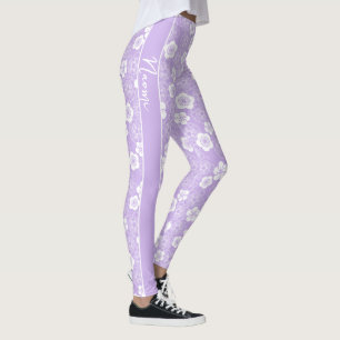 Legging Ume padrão KIMONO tradicional de ameixa japonês