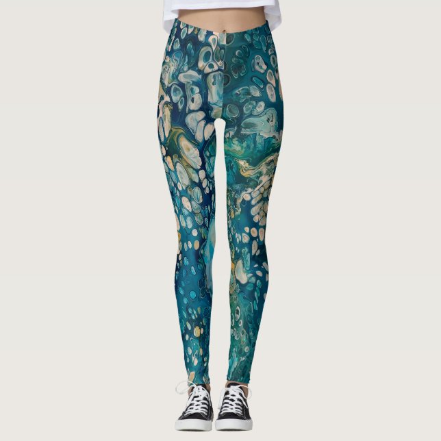 Legging Underwater Abstrato Fantasy (Frente)