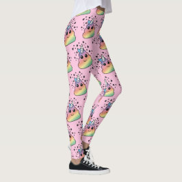 Legging Unicorn Rainbow Poop Emoji