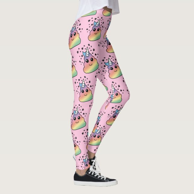 Legging Unicorn Rainbow Poop Emoji (Direita)
