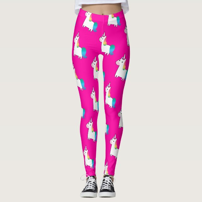 Legging Unicórnio em Cores Arco-íris (Frente)