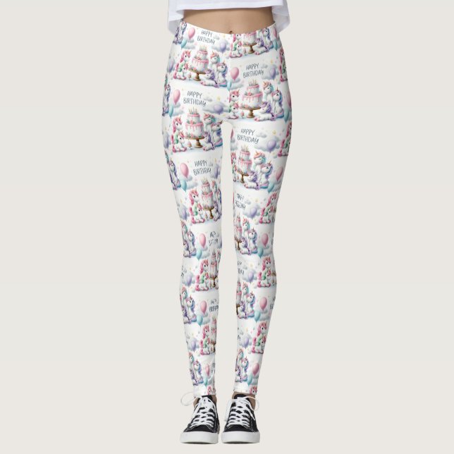 Legging Unicórnio Feliz Temático (Frente)