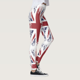 Legging Union Jack (bandeira do Reino Unido), estilo grung