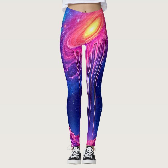 Legging Universo de Neon: Estrelas Reluzentes (Frente)