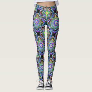 Legging Universo Mandala Cores Psicodélicas