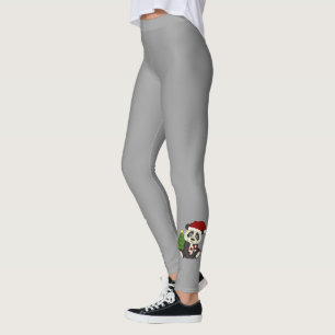 Legging Urso de panda bonito do Natal