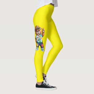 Legging Urso de pelúcia com roupa casual tranquila 1