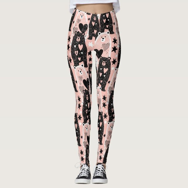 Legging Urso Fofo - Floresta de Pastéis Suaves (4) (Frente)