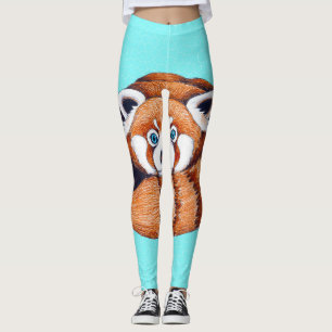 Legging Urso Red Panda na Turquesa