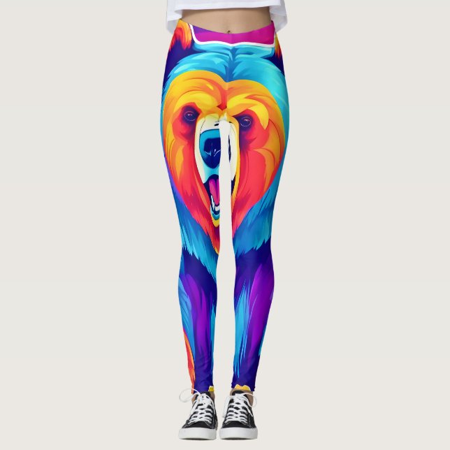 Legging Urso Vibrante na Neve (Frente)