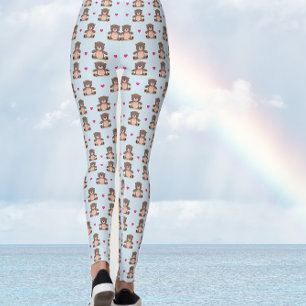 Legging Ursos de Teddy em Pernas Azuis