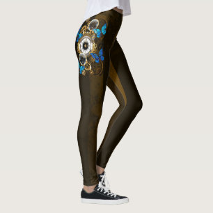 Legging Ursos-galos e Borboletas Azuis