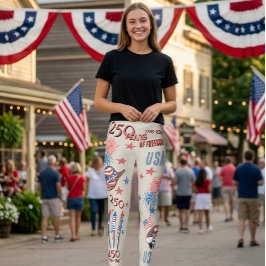 Legging US 250th Anniversary Patriotic Gnome