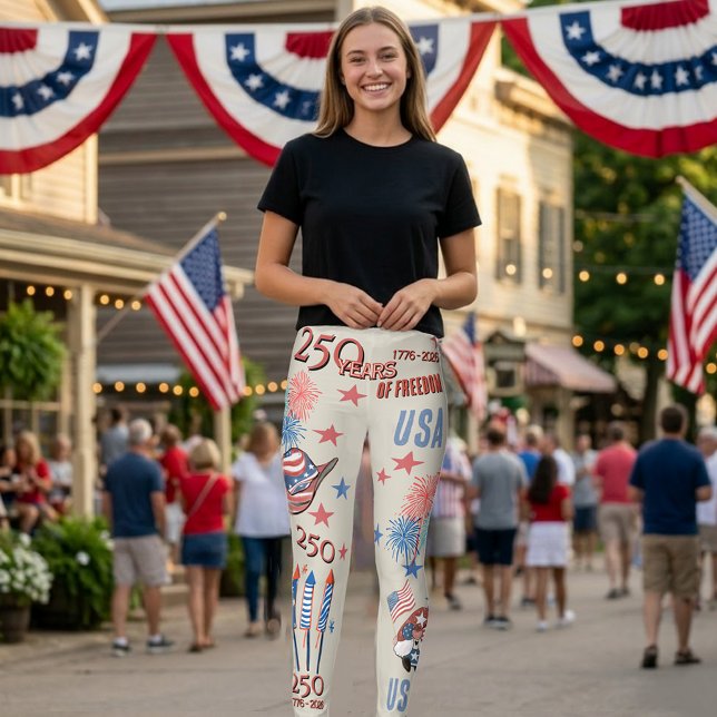 Legging USA 250th Anniversary Patriotic Gnome (USA 250th Anniversary Patriotic Gnome Leggings)