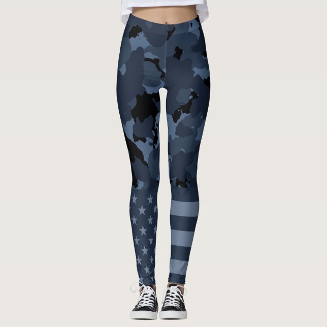 Legging USA Flag Militar Night Camo (Frente)