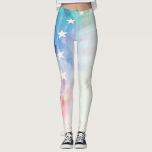 Legging USA Stars & Strips American Flag Light & Firework
