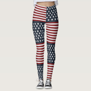 Legging USA Stars & Strips American Flag Light & Firework 