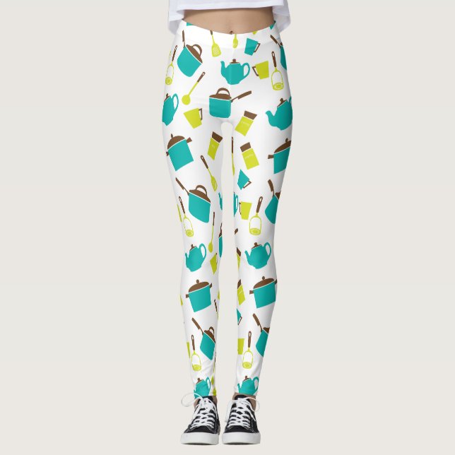 Legging Utensílios de Cozinha, Panelas, Talheres, Louças d (Frente)