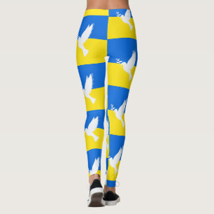 Legging Vaga da Paz - Bandeira Ucraniana - Paz para a Ucrâ
