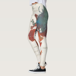 Legging Vagueie frequentemente, vagueie sempre mapa com