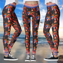 Legging Vallarta Catrinas com Flores e Velas 1718