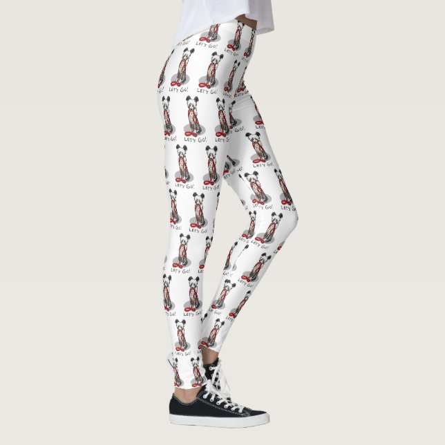 Legging Vamos! Cachorro Crestado Chinês (hl blk wh 1) (Direita)