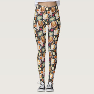 Legging Vamos Enche Calças Estreitas De Ação De Graças