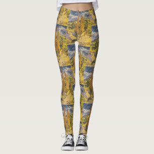 Legging Van Gogh Duas Árvores - Arte vibrante da natureza