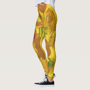Legging Van Gogh Quinze Girassóis Em Uma Arte Bela Vaso