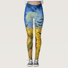 Legging Van Gogh Wheat Fields impressionista Painting